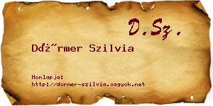 Dörmer Szilvia névjegykártya